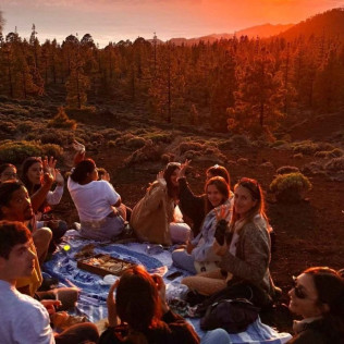 Atardecer en las Alturas y Observación de Estrellas con Cena y Transporte (Tenerife)