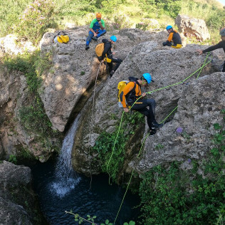 Barranquismo en Gorgo de la Escalera (Anna, Valencia)