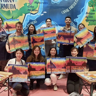 Taller de Pintura con barra libre de Vermut en Las Vermudas University (Barcelona)