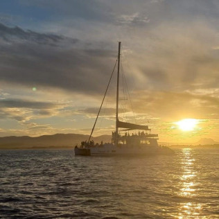 Paseo en Catamarán hacia Cova Tallada y Opción a Parada de Baño (Denia, Alicante)