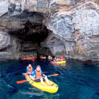 Excursión en Kayak a Cuevas (Llucmajor, Mallorca)