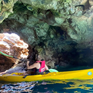 Excursión en Kayak a Cuevas & Snorkel con Fotos (Binibeca, Menorca)