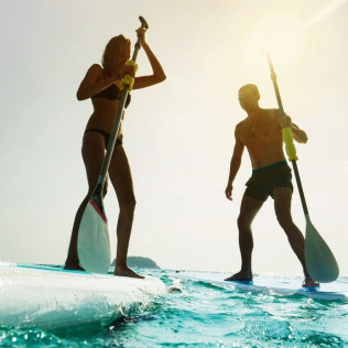 Ruta Guiada en Paddle Surf con Fotos y Vídeos en el Paraje Natural de Punta Entinas (Almerimar, Almería)