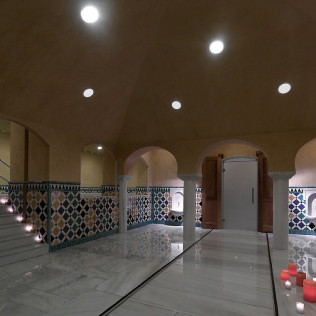 Baños Árabes, Masaje, Desayuno y Cóctel de Cava para dos en Palacio de Comares (Granada)