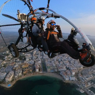 Vuelo en Paramotor Biplaza al Amanecer (Ibiza)