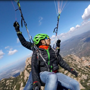 Vuelo en Parapente por Montserrat y Senderismo o Escalada (Monistrol de Montserrat, Barcelona)