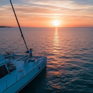 Puesta de Sol en Catamarán (Gandía, Valencia)