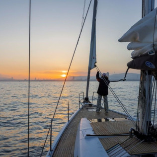 Sunset en Velero para dos (Barcelona)