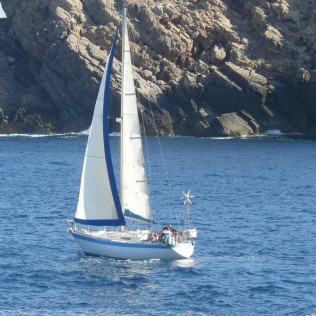 Puesta de Sol en Velero desde Fornells (Menorca)