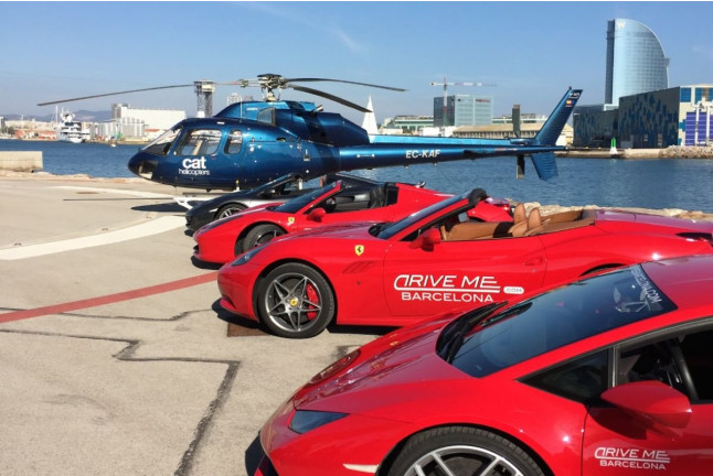 Vuelo en Helicóptero y Ruta en Superdeportivo para dos (Barcelona)