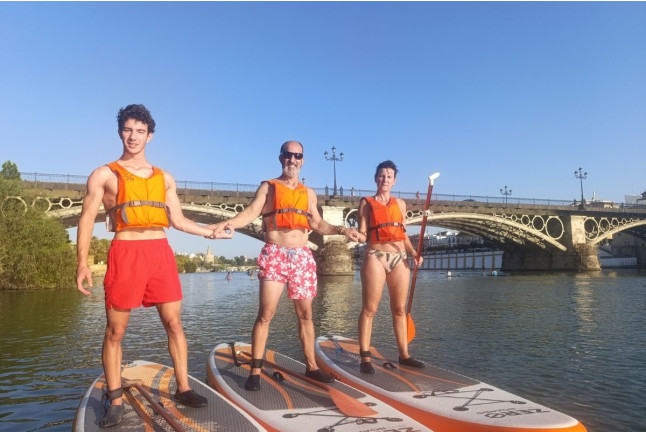 Tour Guiado de Paddle Surf en el Río Guadalquivir con Fotos y Vídeo (Sevilla)