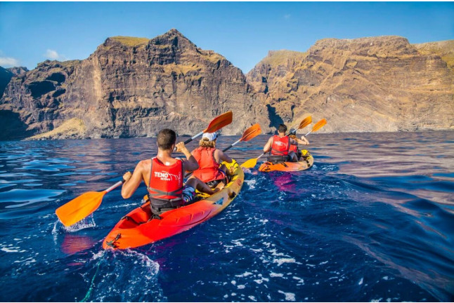 Paseo en Barco, Avistamiento de Cetáceos y Kayak (Los Gigantes, Tenerife)