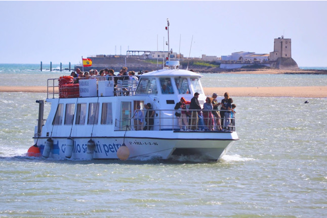 Visita al Castillo Sancti Petri en Barco para dos (Chiclana de la Frontera, Cádiz)