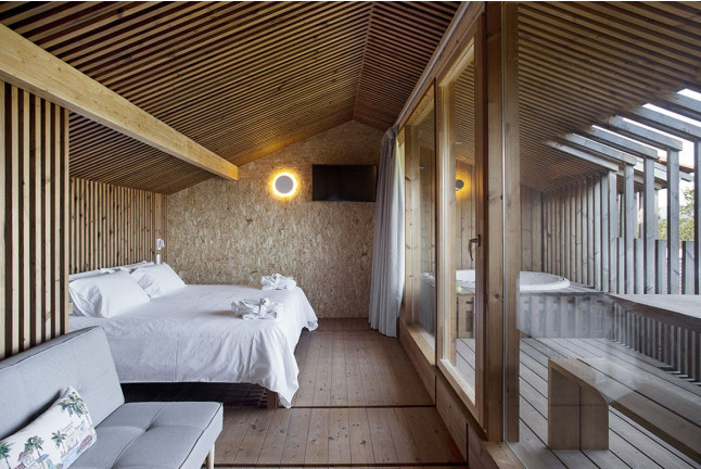 Escapada con Jacuzzi en Cabañitas del Bosque: Pallales de Albeida (Outes, A Coruña) - De domingo a jueves