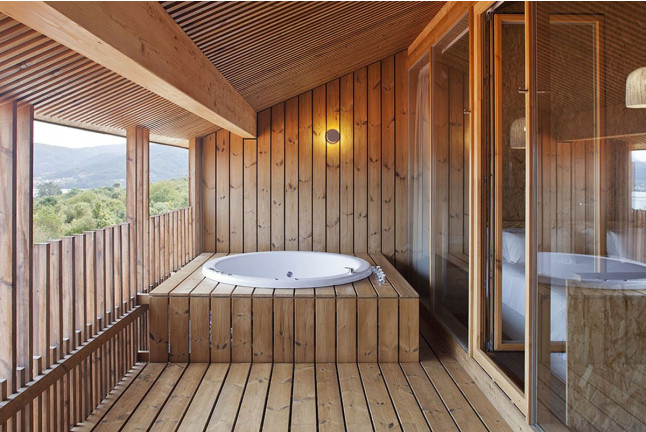 Escapada con Jacuzzi en Cabañitas del Bosque: Pallales de Albeida (Outes, A Coruña) - De domingo a jueves