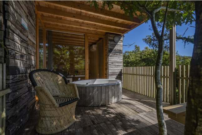 Escapada con Jacuzzi en Cabañitas del Bosque: Cabanas do Barranco (Outes, A Coruña) - De domingo a jueves
