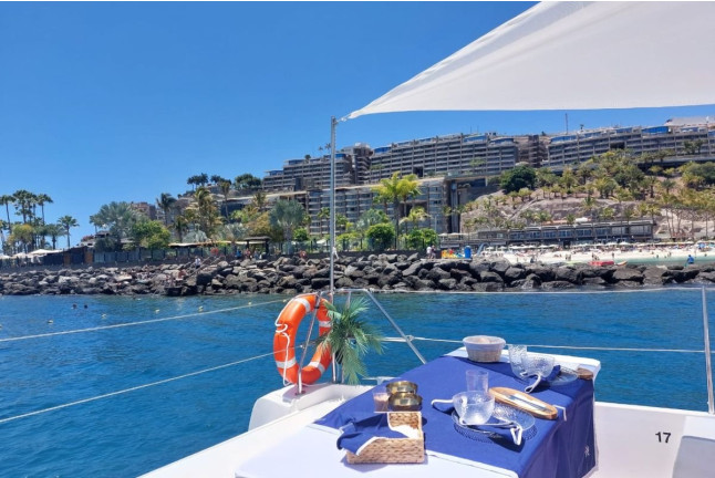 Salida en Catamarán Stingray con Comida, Actividades Acuáticas y Bebida Ilimitada (Puerto de Mogán, Las Palmas)