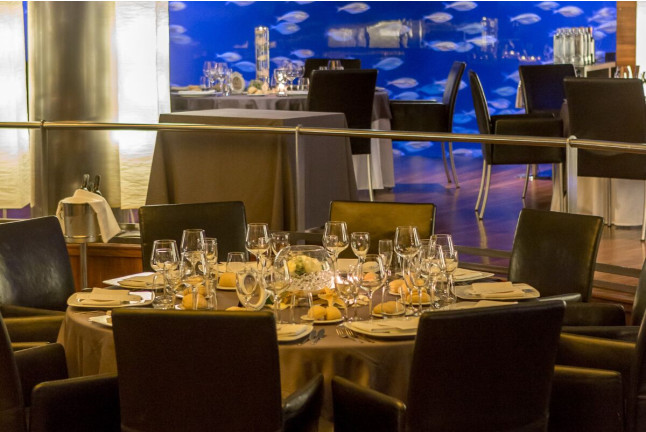 Cena en el Restaurante Submarino Oceanogràfic (Valencia)