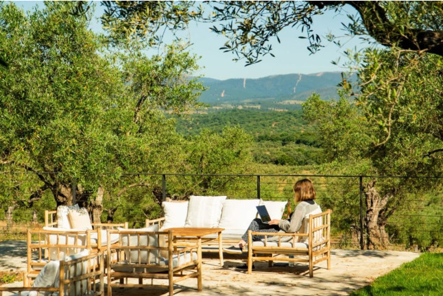 Escapada de 2 Noches con Spa, Botella de Cava y Bombones en Habitat Cigüeña Negra (Valverde del Fresno, Cáceres)