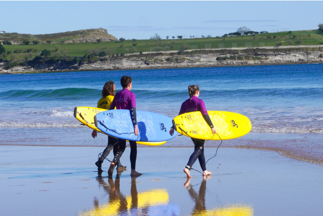 Clase Privada de Surf en Liencres o Santander para dos (Cantabria)