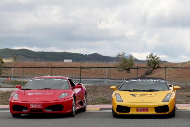 Ferrari F430 F1 y Lamborghini Gallardo + Vuelta de reconocimiento (5 Circuitos Largos)