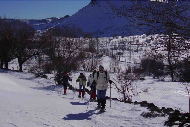 Excursión en Raquetas de Nieve y Fotos (León)