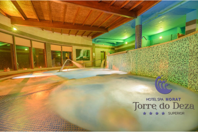 Circuito Spa, Masaje y Comida o Cena para dos en Hotel Spa Norat Torre do Deza 4* Superior (Pontevedra)