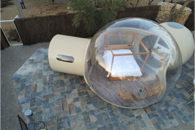 Escapada en Bubble Premium con Jacuzzi Privado y Cena en Zielo de Levante (Tírig, Castellón)