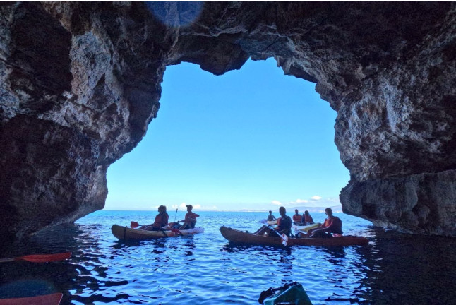 Excursión en Kayak a Cuevas (Llucmajor, Mallorca)
