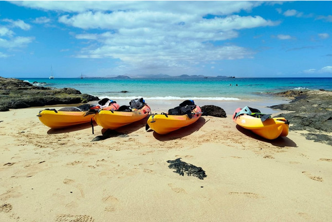 Kayak y Snorkel en la Playa de Papagayo (Lanzarote)