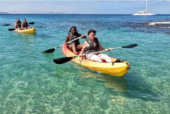 Kayak y Snorkel en la Playa de Papagayo (Lanzarote)