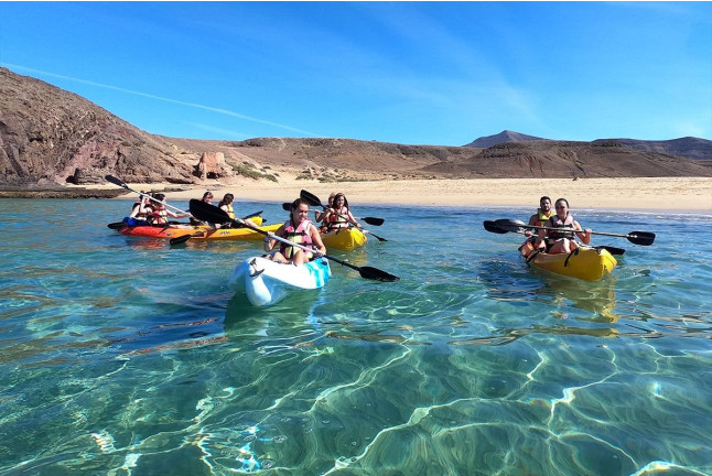 Kayak y Snorkel en la Playa de Papagayo (Lanzarote)