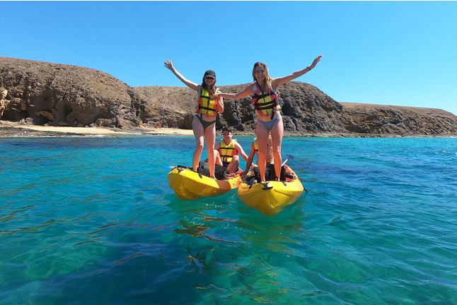 Kayak y Snorkel en la Playa de Papagayo (Lanzarote)