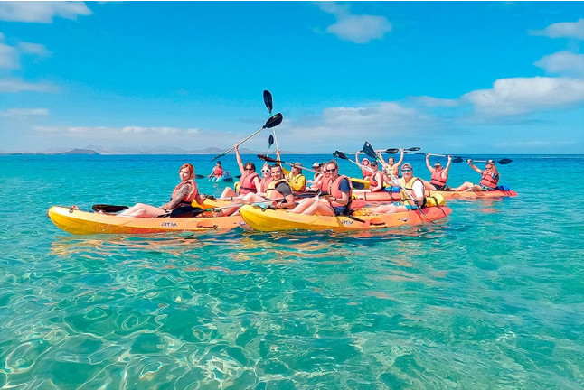 Kayak y Snorkel en la Playa de Papagayo (Lanzarote)