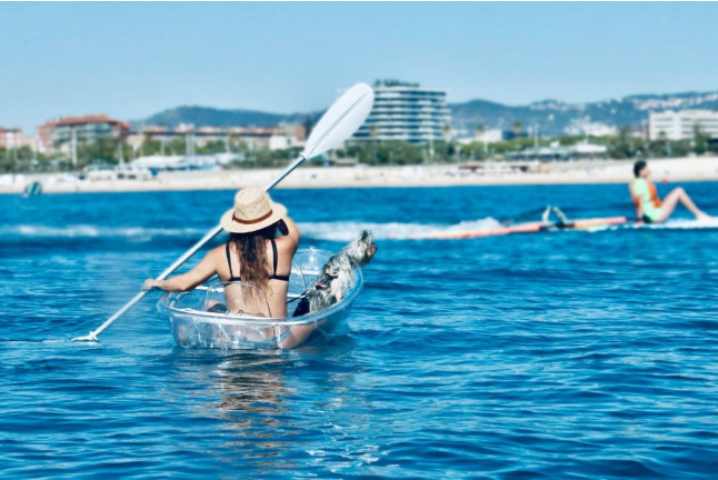 Excursión Guiada en Kayak Transparente (Barcelona)