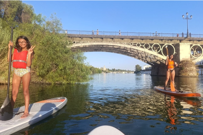 Paddle Surf en el Río Guadalquivir al Atardecer con Fotos y Vídeo (Sevilla)