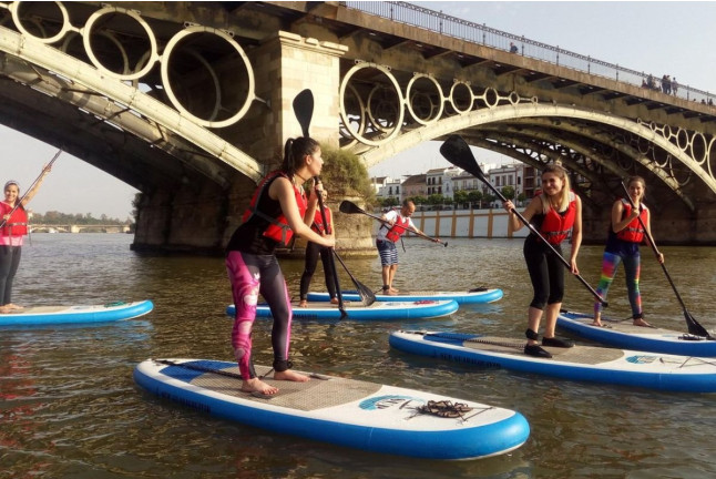 Paddle Surf en el Río Guadalquivir al Atardecer con Fotos y Vídeo (Sevilla)