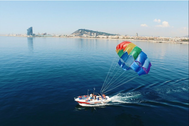 Vuelo en Parasailing desde el Port Fòrum (Barcelona)