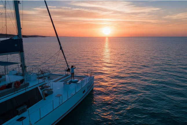 Puesta de Sol en Catamarán (Gandía, Valencia)