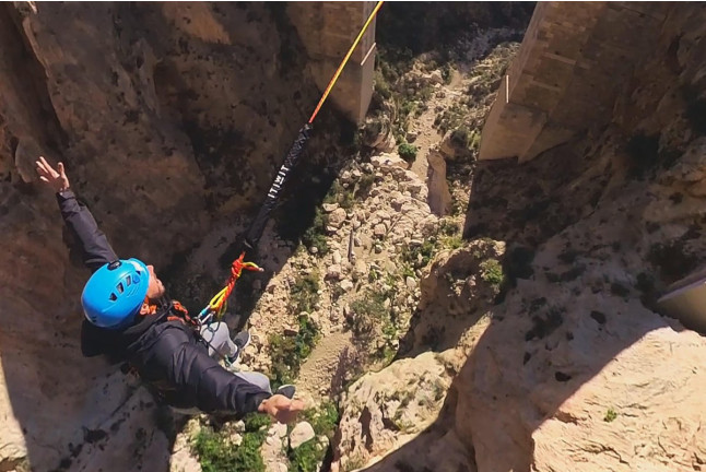 Puenting con Vídeo: Salto de 50 metros (El Mascarat, Alicante)
