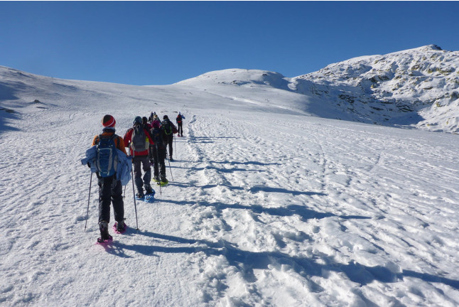 Raquetas de Nieve por la Noche (Navacerrada, Madrid)