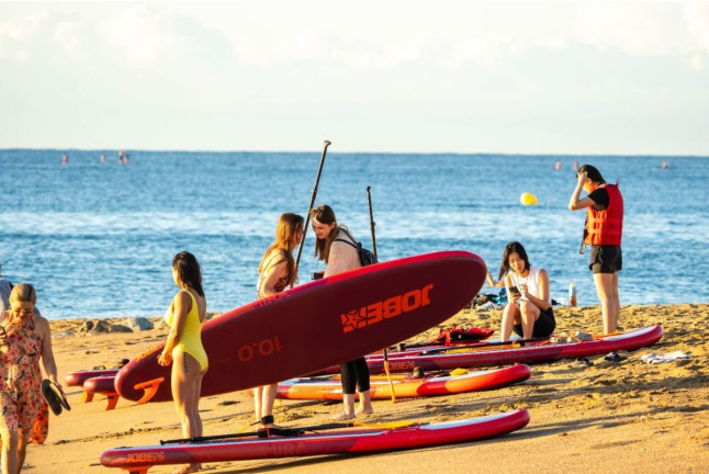 Paddle Surf al Atardecer con Fotos, Instructor y Cerveza (Barcelona)