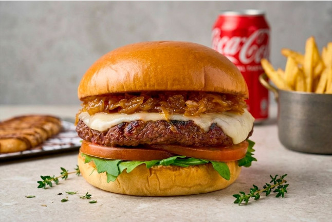 Menú Hamburguesa Kobe en Timesburg París (Barcelona)