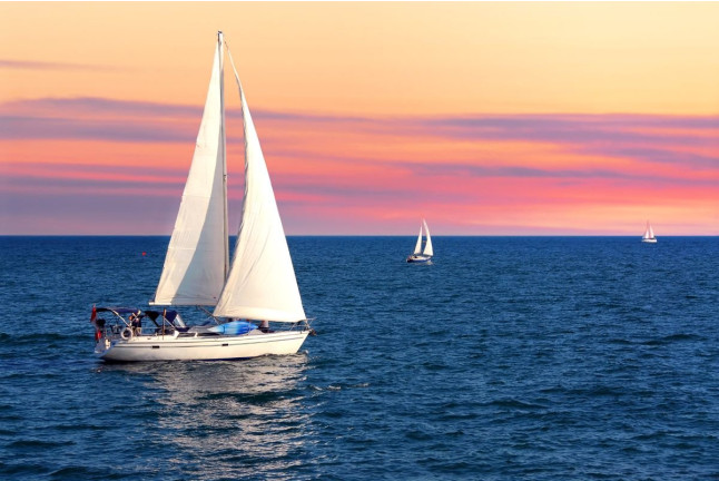 Puesta de Sol en Velero desde Fornells (Menorca)