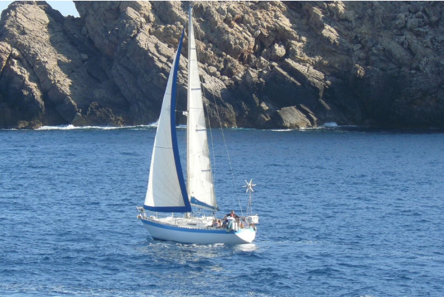 Puesta de Sol en Velero desde Fornells (Menorca)