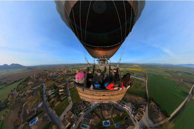 Vuelo en Globo en el Empordà con Cava, Fotos y Vídeo 360º (Colomers, Girona)