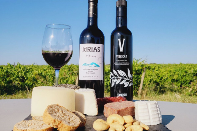 Visita a Bodegas Idrias y Viñedos con Cata de 3 Vinos y Maridaje de Productos Km 0 para dos (Lascellas, Huesca)