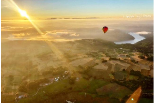 Vuelo en Globo por la Ribeira Sacra con Fotos y Vídeo (Lugo)