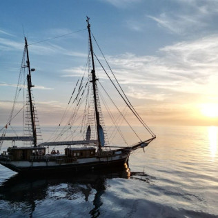 Atardecer en Velero Histórico Rafael Verdera con Menú y Bebidas (Palma de Mallorca, Mallorca)