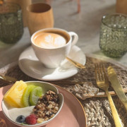 Desayuno en Dous Tempos en Aldea Calma (Pontevedra)
